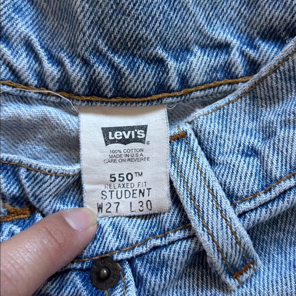 Vintage Orange Tab Levi’s 550 Relaxed Fit Student - Picture 4 of 7